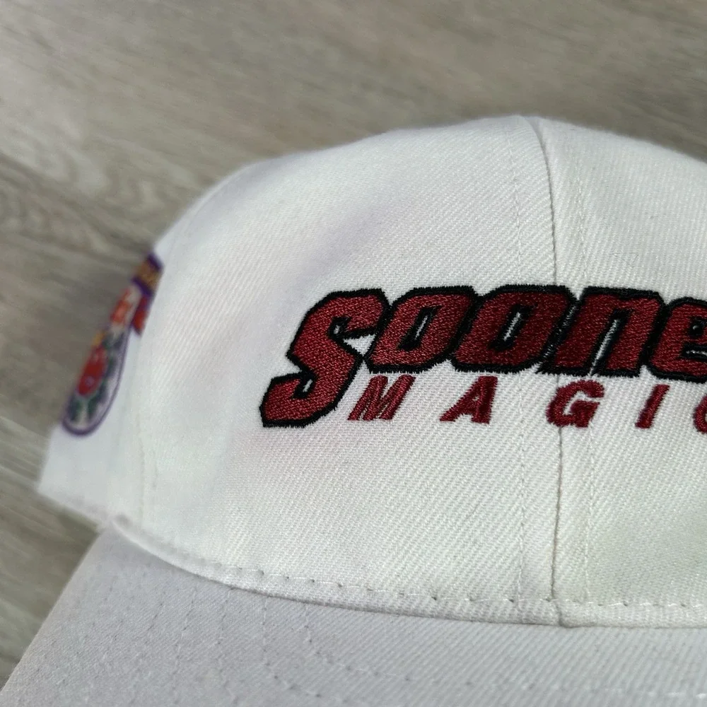 VTG Oklahoma Sooners Orange Bowl Strapback Hat Championship White Cap USA